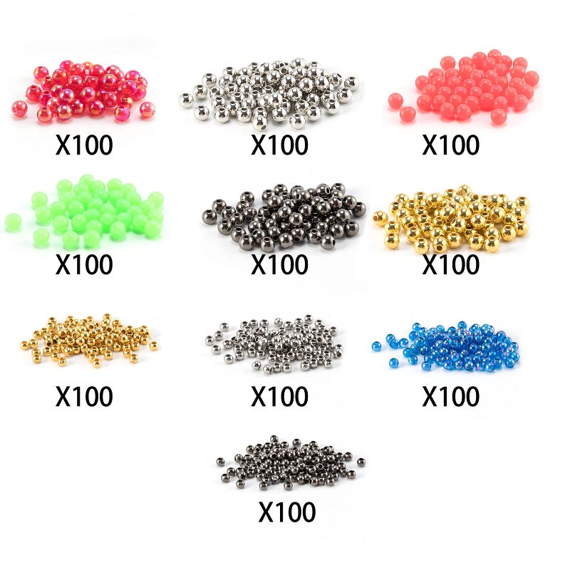 Dr.Fish Fishing Bead Bait Eggs Kits Floating Ball Stopper Plastic with Box Glow Round Luminous Saltwater Freshwater 0.08/0.12/0.2 Inch 1000 pcs - Image 5
